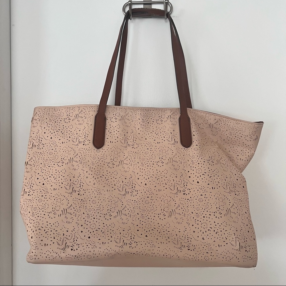 Blush pink tote purse